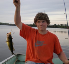 Summer fishing while on vacation at the Cottage on Big Sand Lake Phelps Wisconsin