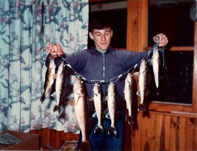 Fish caught on Big Sand Lake at The Cottage in Vilas county Wisconsin.